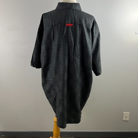 7 DOWNIE ST. Black Beige Button Down Short Sleeve‎ Shirt (2X) - Picture 5 of 10